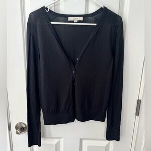 LOFT Size Small Black Cardigan
